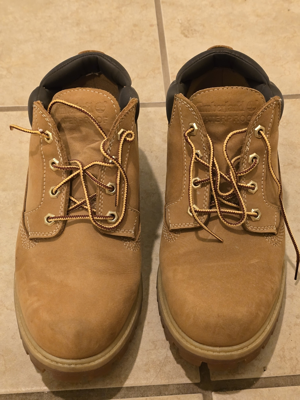 Timberland Tan Nubuck Lace-Up Work Boots